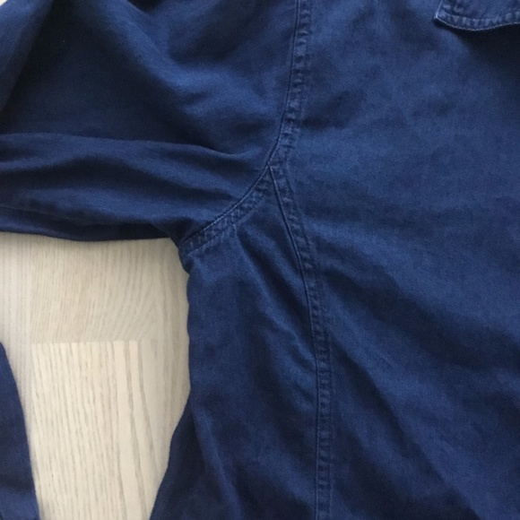 Coupé Classique Dark Wash Denim/Chambray Shirt Relaxed Fit - Picture 4 of 4